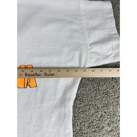 Vintage Copacabana Rio Shirt Mens XL White Brazil Souvenir Lace Up Beach 90s - Picture 12 of 16